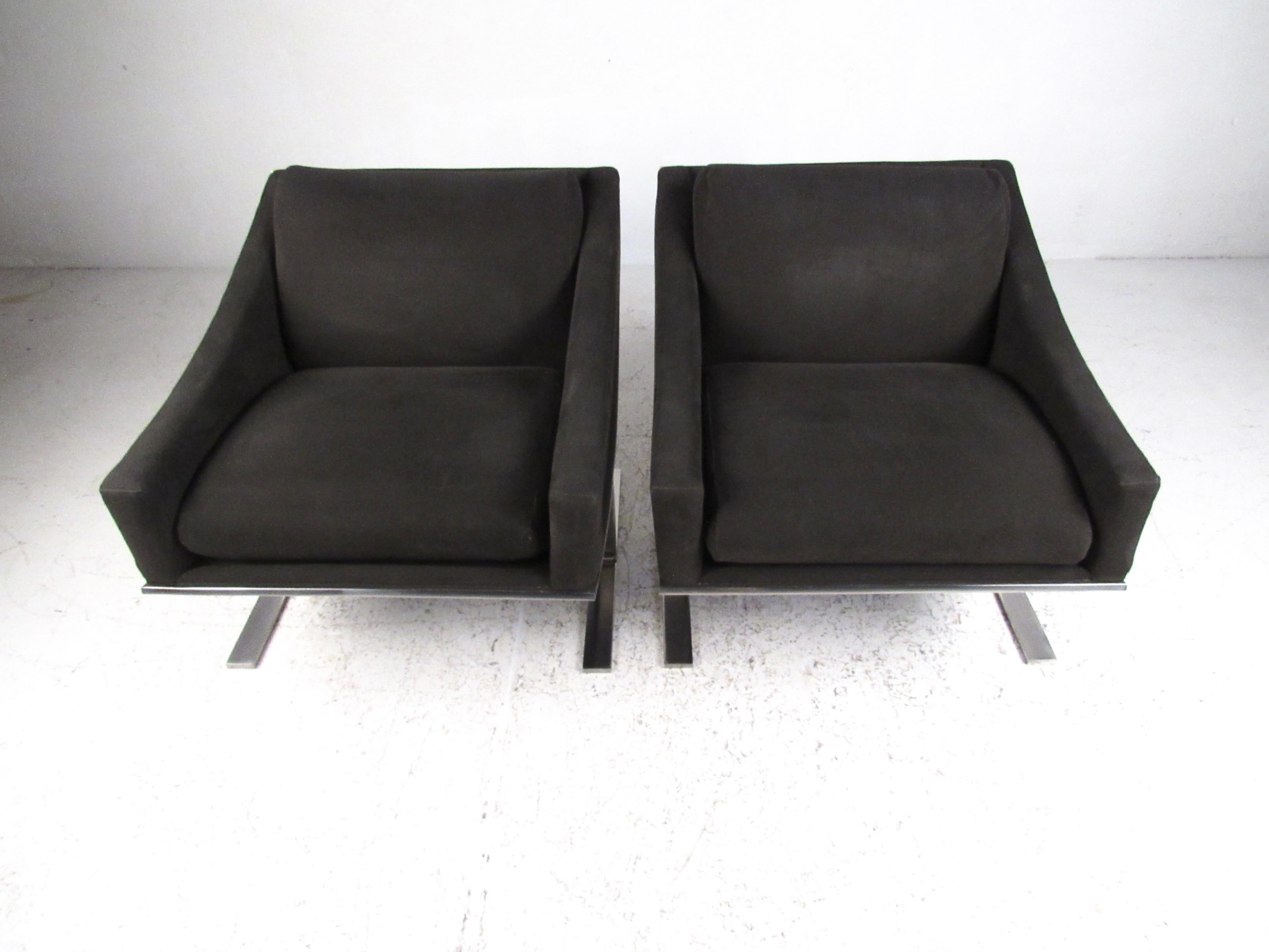 American Kipp Stewart Modern Lounge Chairs by Directional For Sale