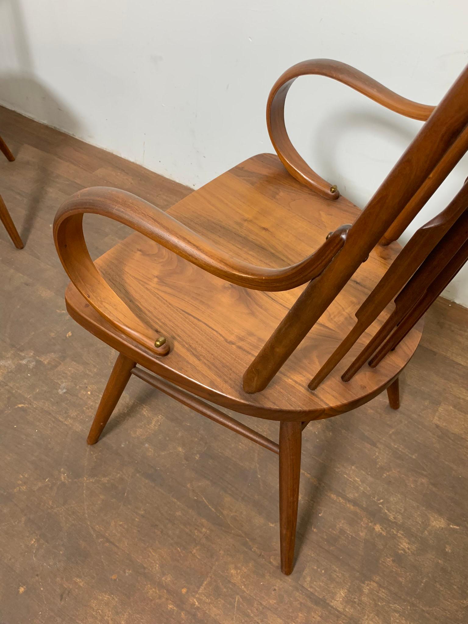 Kipp Stewart Set of Five Centennial Dining Chairs for Drexel Circa 1960s 3