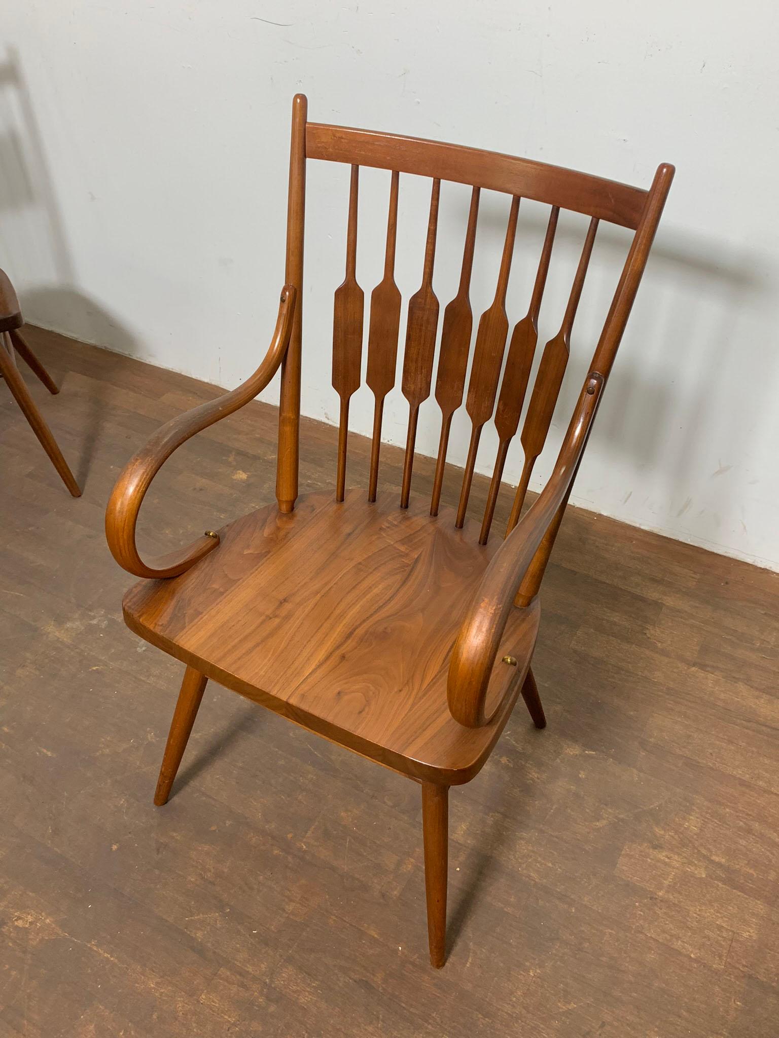 Kipp Stewart Set of Five Centennial Dining Chairs for Drexel Circa 1960s For Sale 1