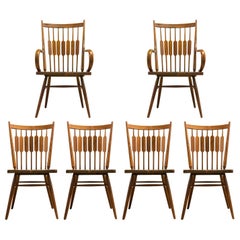 Kipp Stewart Set of Six Centennial Dining Chairs for Drexel, 1950s, Signed