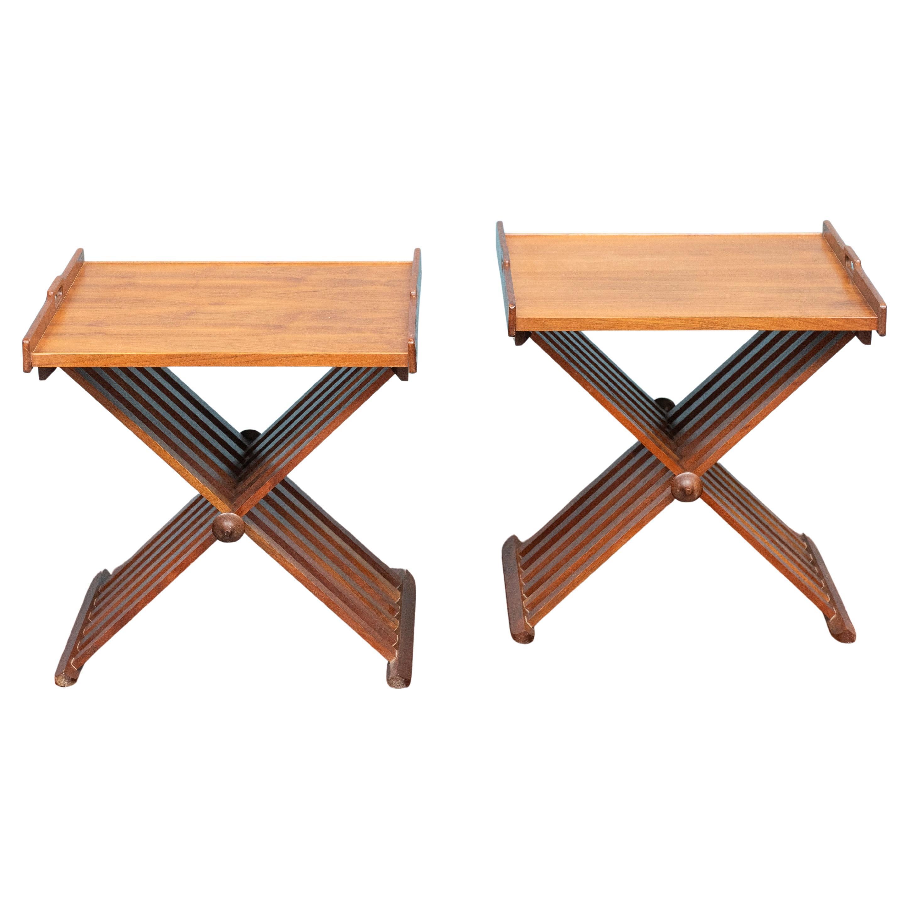 Kipp Stewart & Stewart MacDougal Declaration Line Side Tables for Drexel