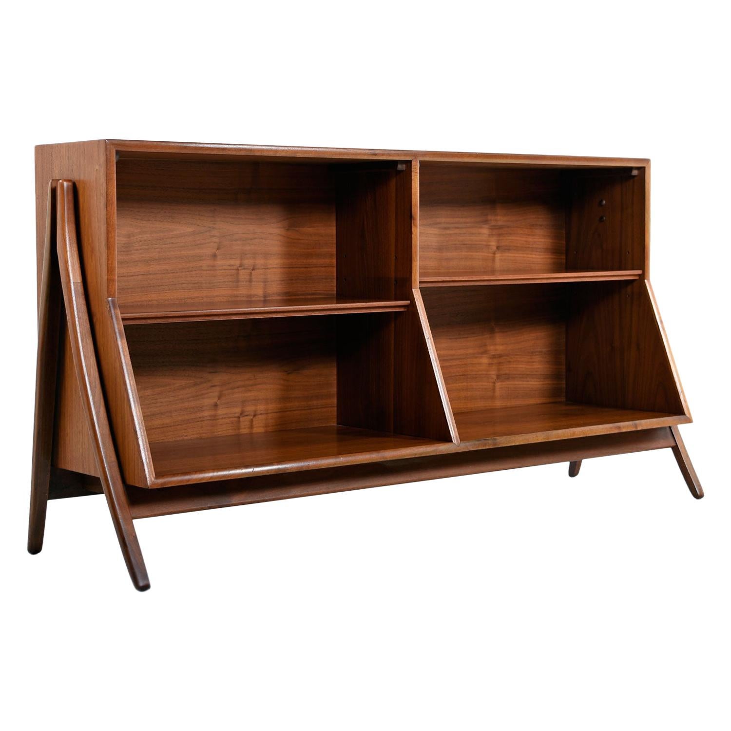 Kipp Stewart & Stewart MacDougall  Walnut Drexel Declaration Bookcase Cabinet