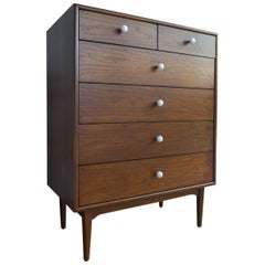 Kipp Stewart Walnut Highboy for Drexel Declaration, circa 1960 Kipp Stewart Walnut Highboy for Drexel Declaration, circa 1960
