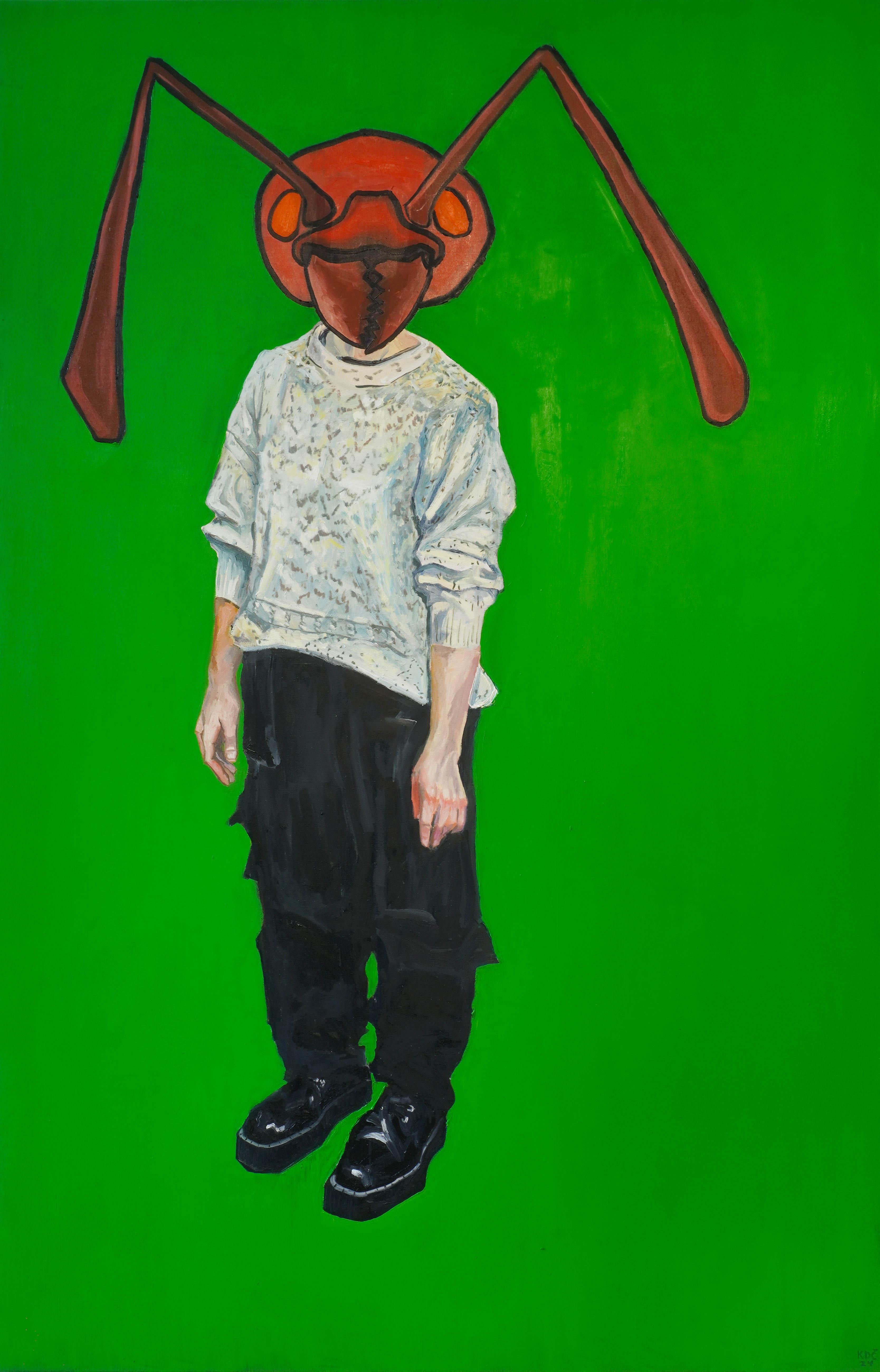 Animal Painting Kipras Cerniauskas - Art Oil on Canvas - Bright Colors, Male - Ant's Figure - Ironic - 2020s