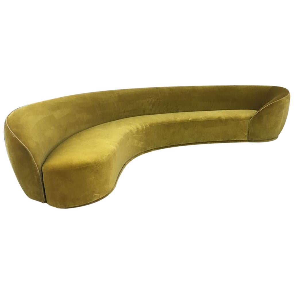 Kips Bay Curved Sofa, Designed by Drake Anderson and Manufactured by Jouffre For Sale