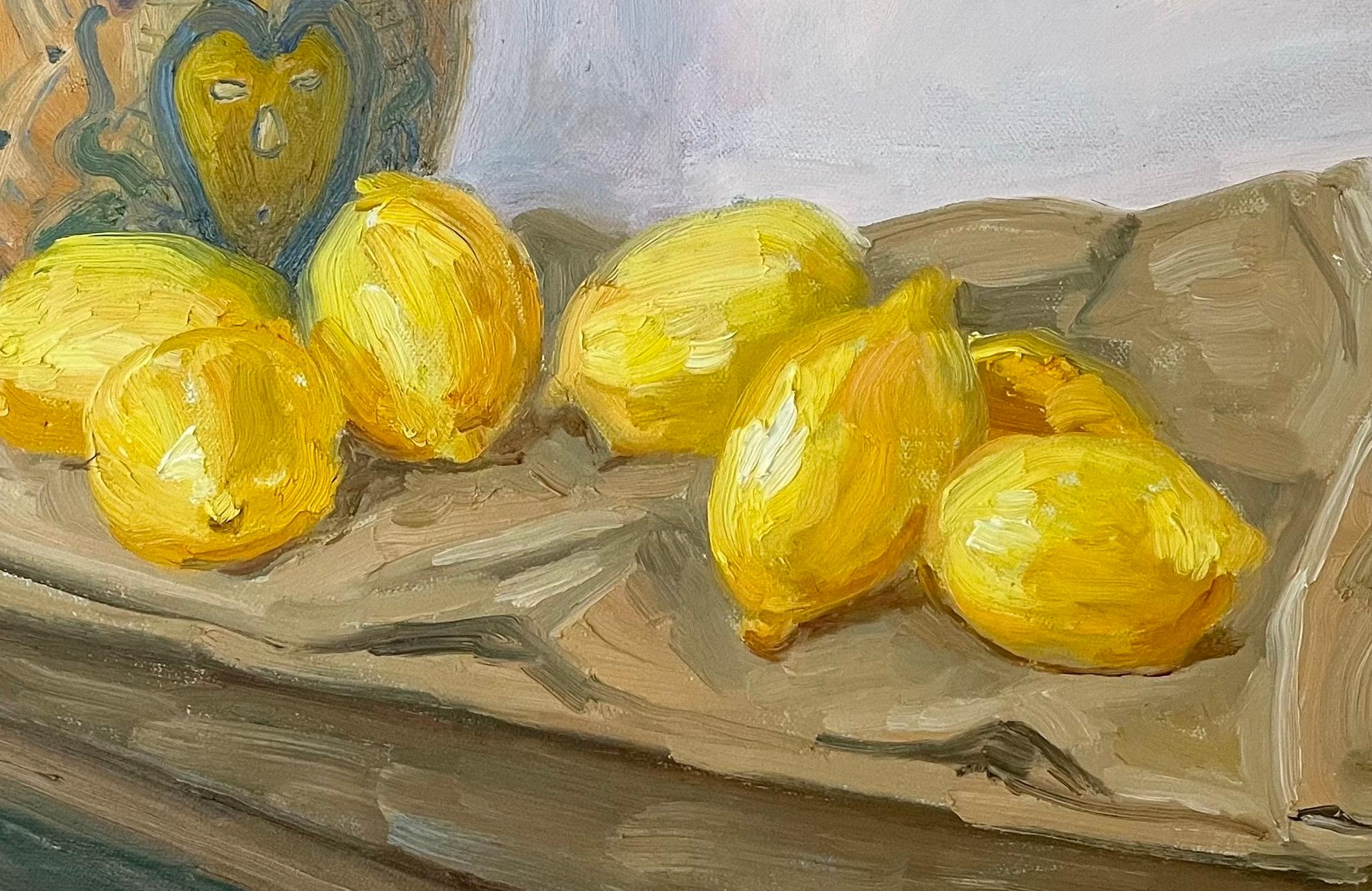Limoni e brocca - Painting di Kira Mountjoy-Pepka