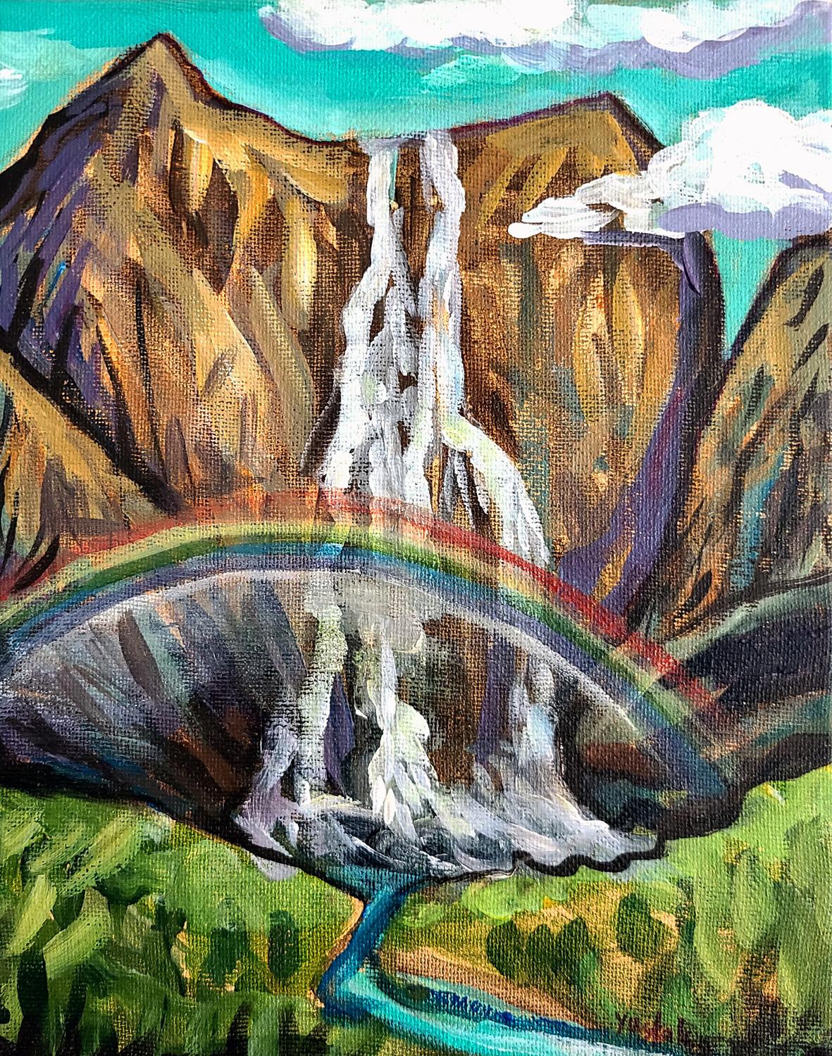 Landscape Painting Kira Yustak - Spectrum de couleurs 2, peinture d'origine