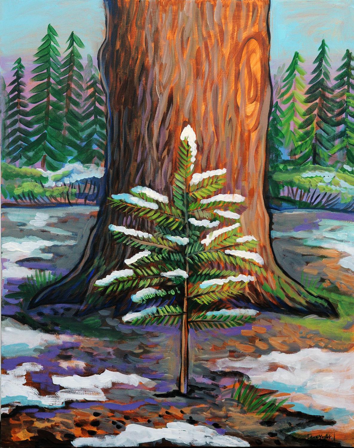 Forest Life Cycle, Original Painting - Art by Kira Yustak