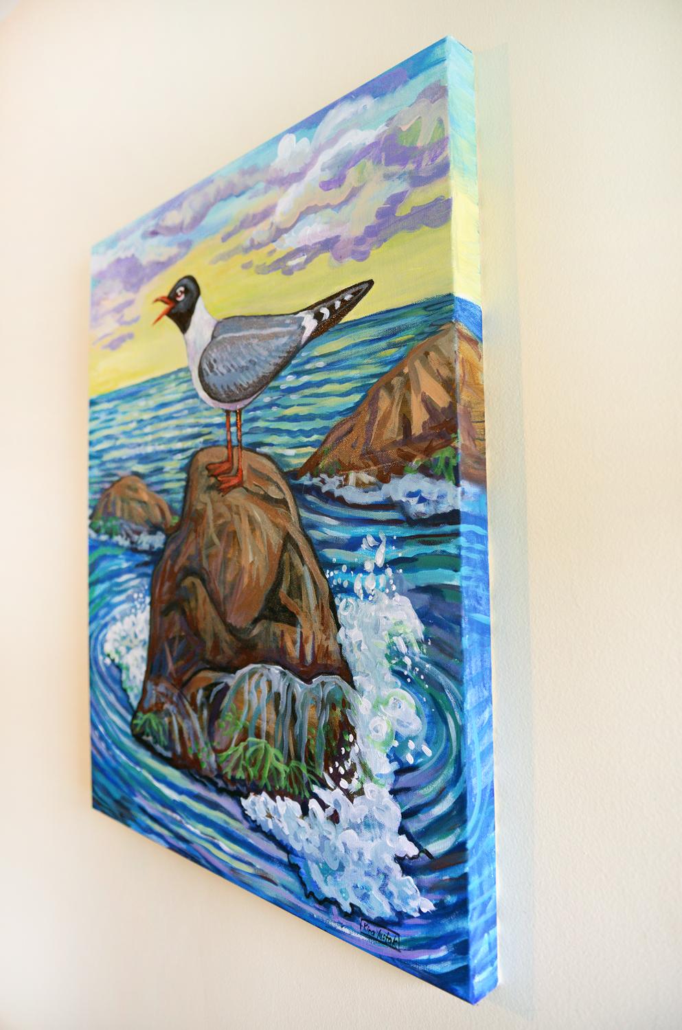 Gaviota Risueña, Pintura Original - Painting de Kira Yustak