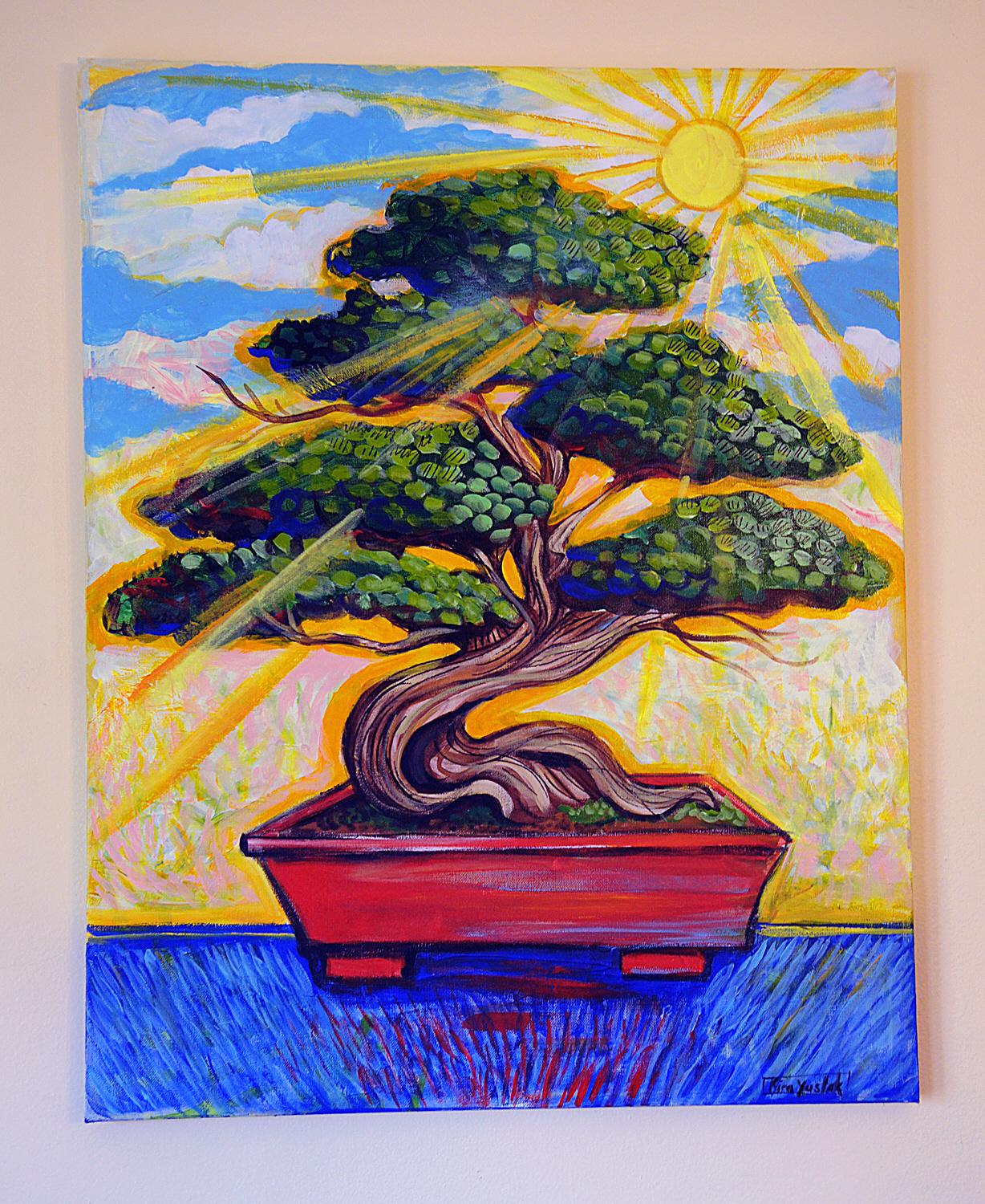 bonsai tree painting