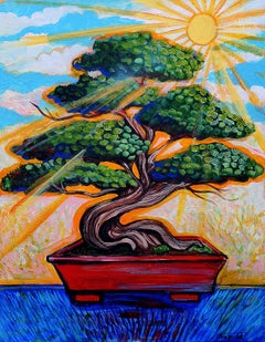 Morning Sun Bonsai, Original Painting