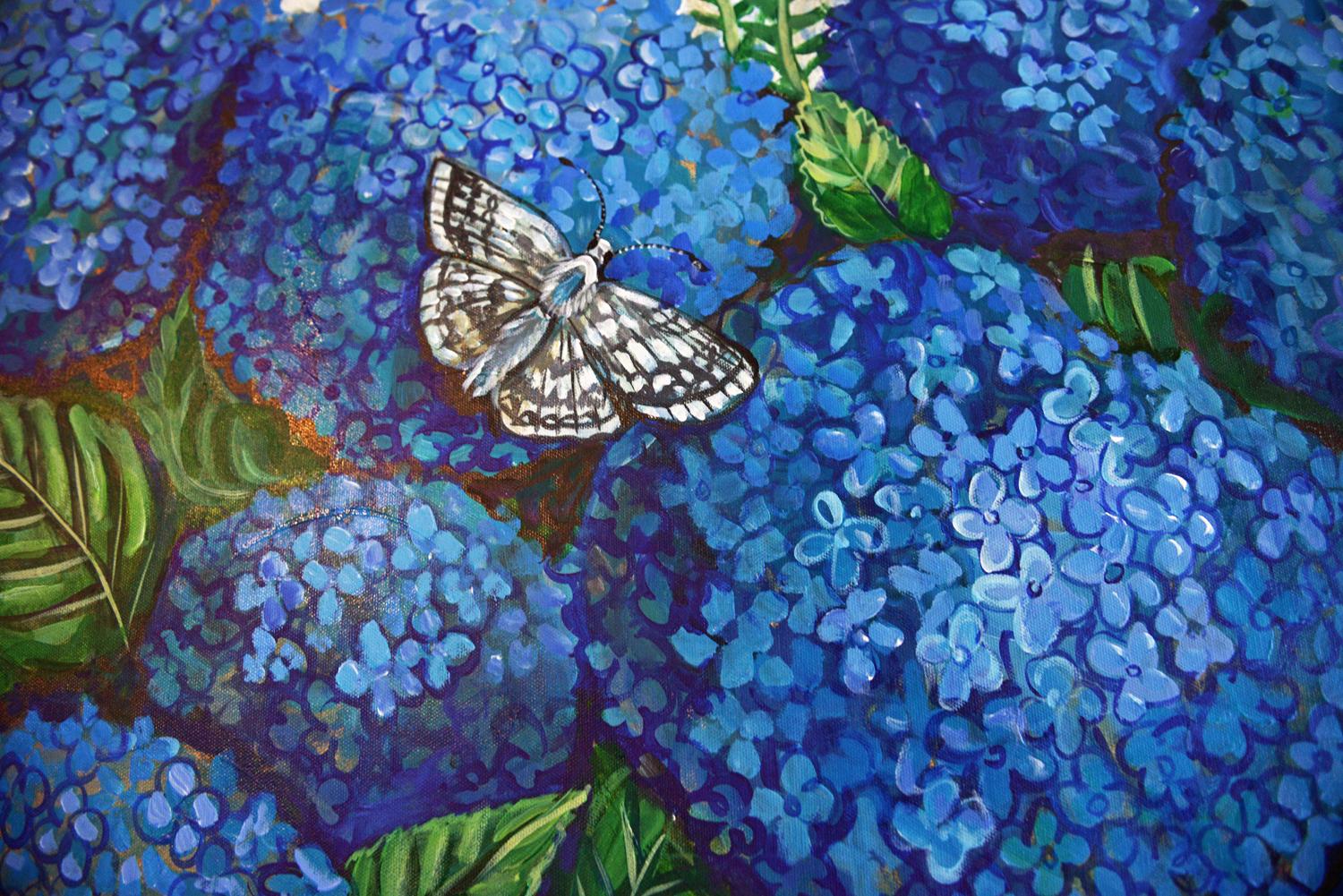Nikko Blue, Original Painting For Sale 2