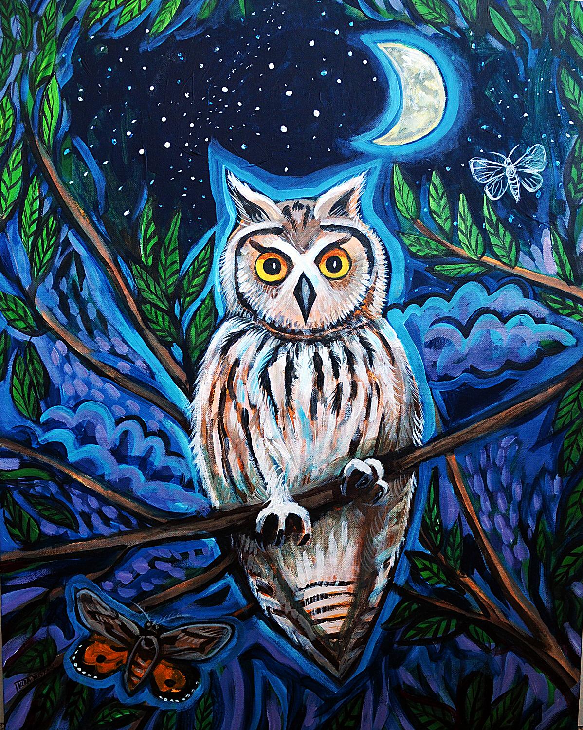 Kira Yustak Animal Painting - Only the Forest Knows, Original Painting