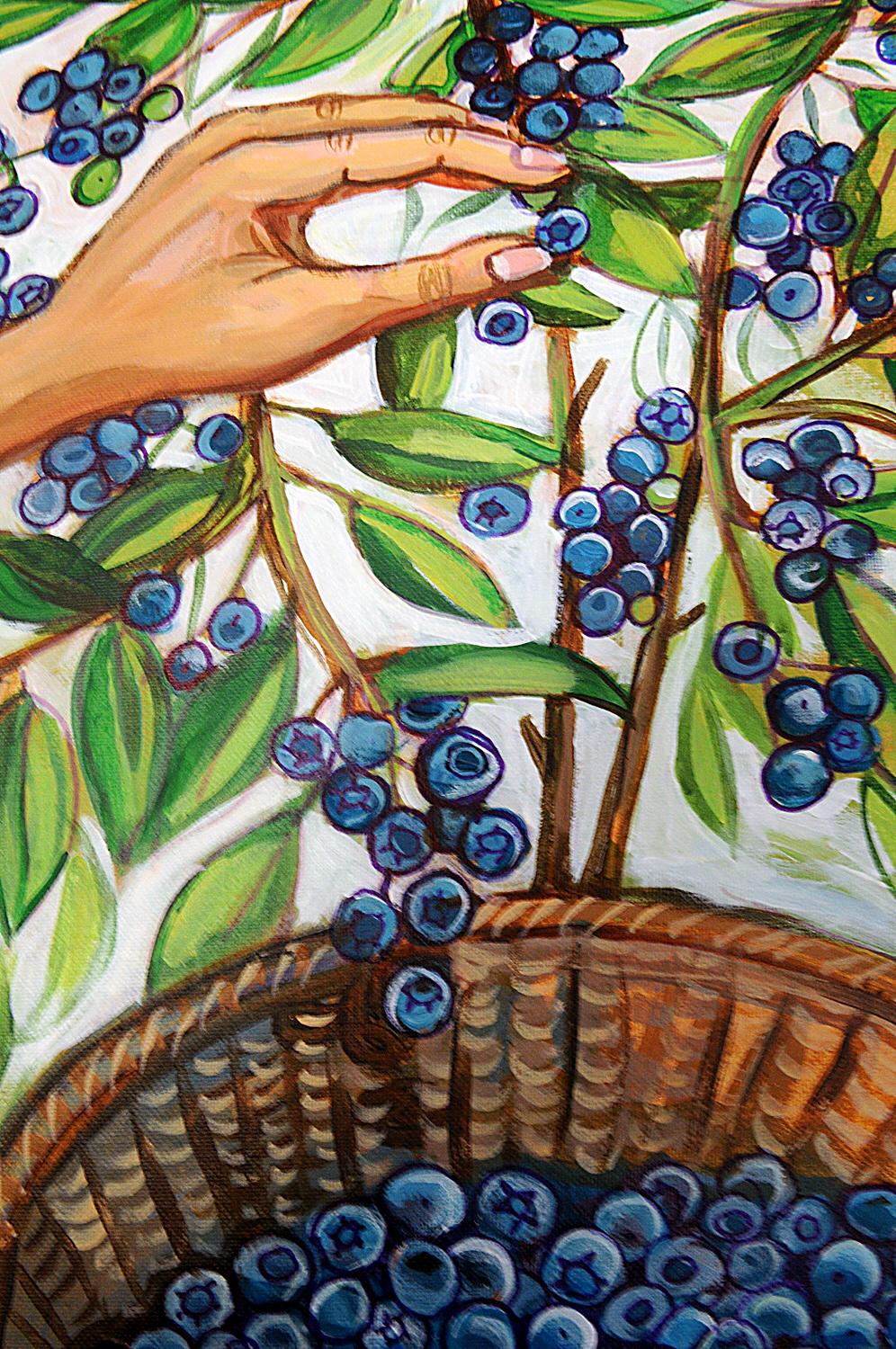 blueberries painting