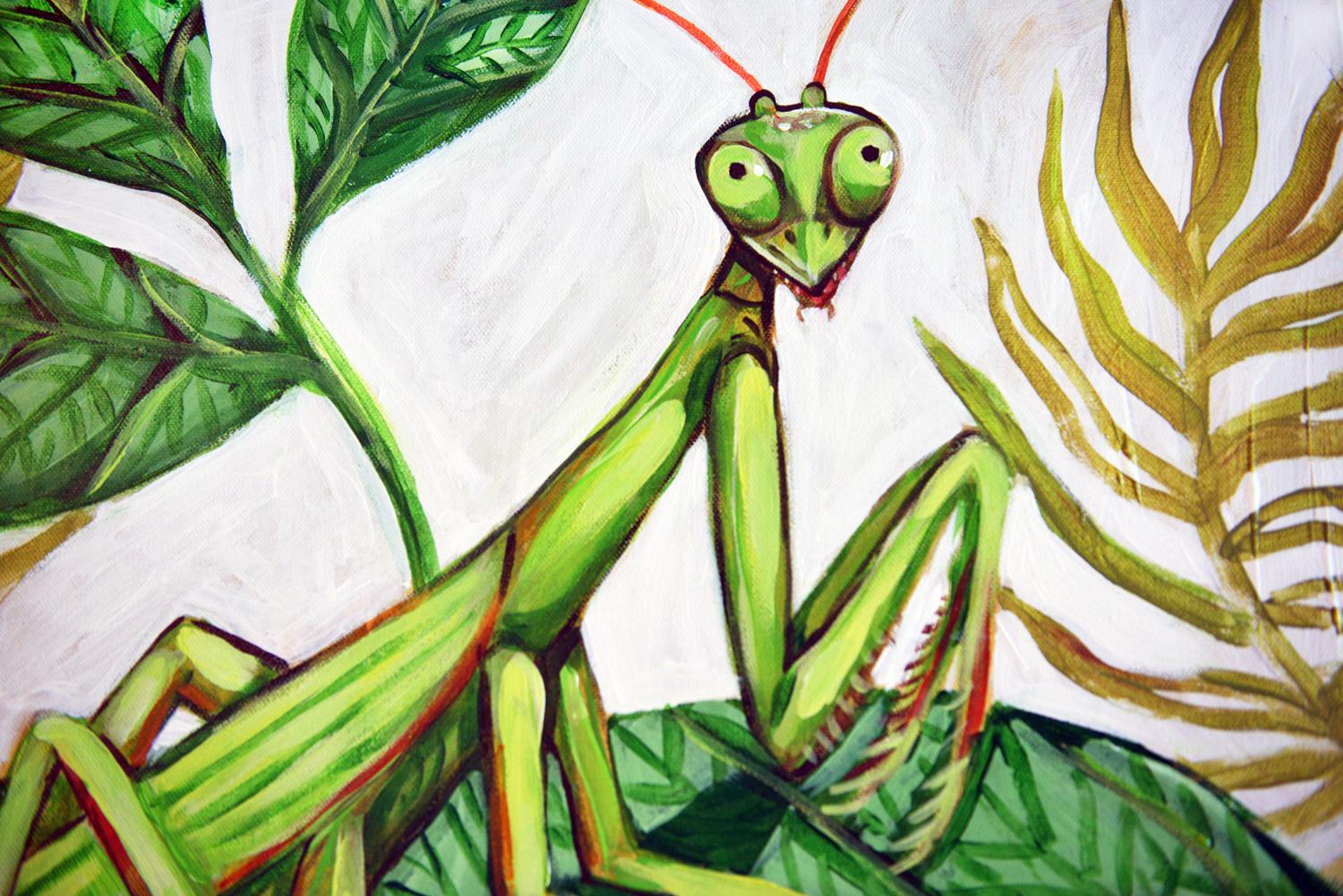 Mantis religiosa, Pintura original en venta 1