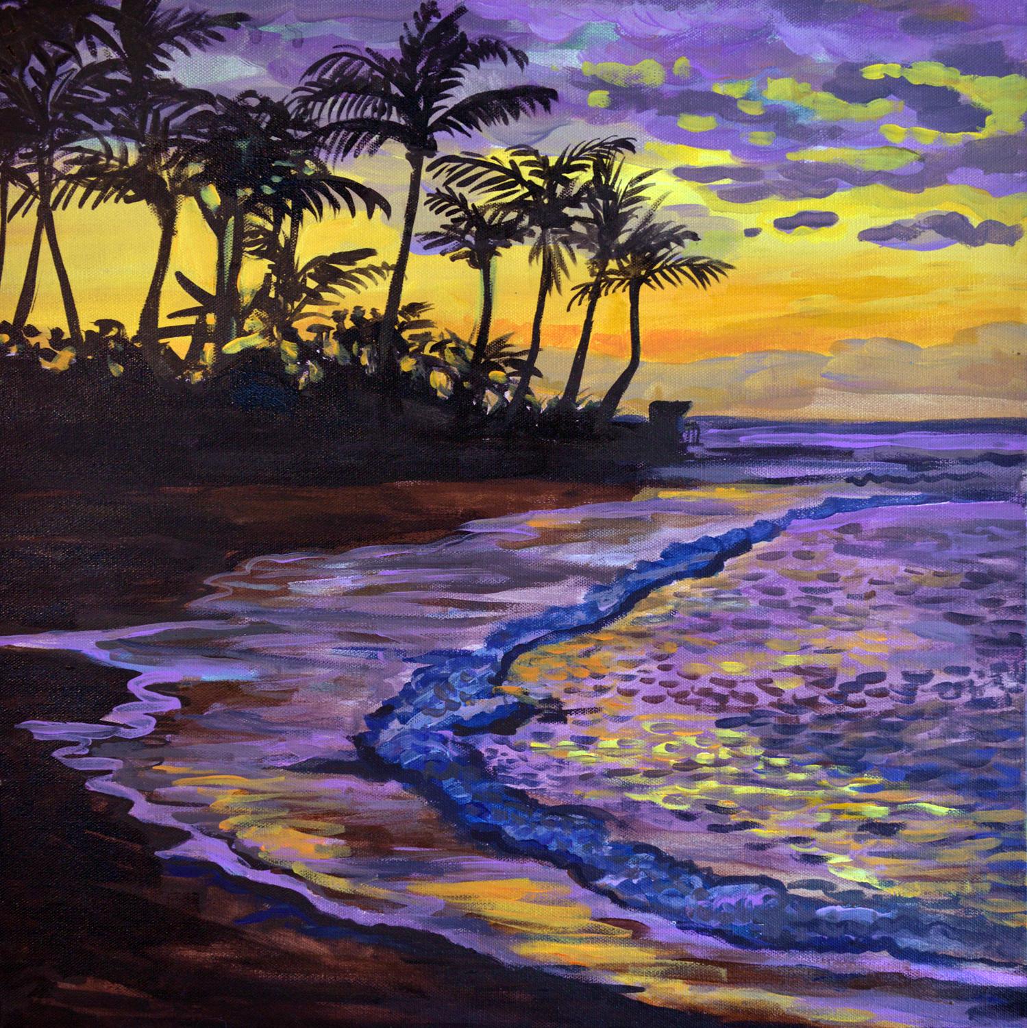 Amanecer en Kauai, Pintura original