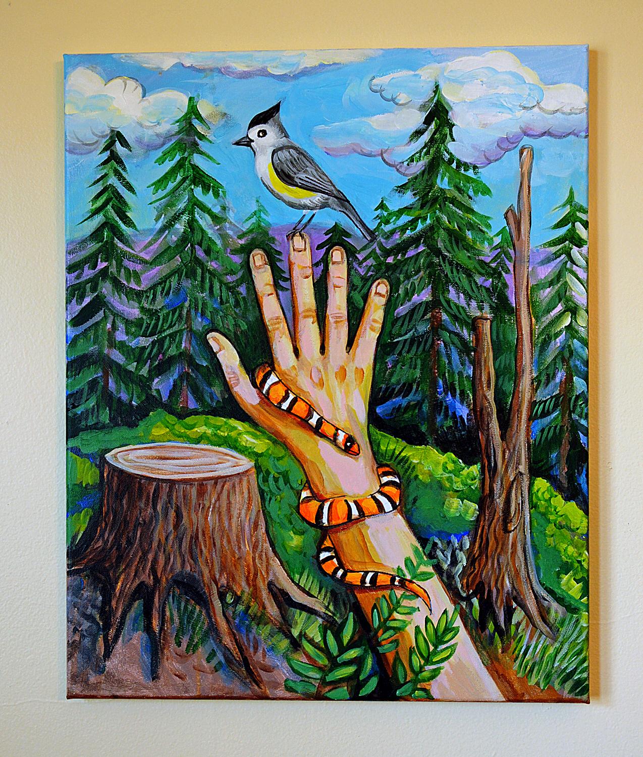 La naturaleza salvaje, pintura original - Painting Arte marginal de Kira Yustak