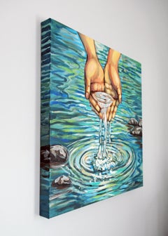 L'eau est vie, peinture originale