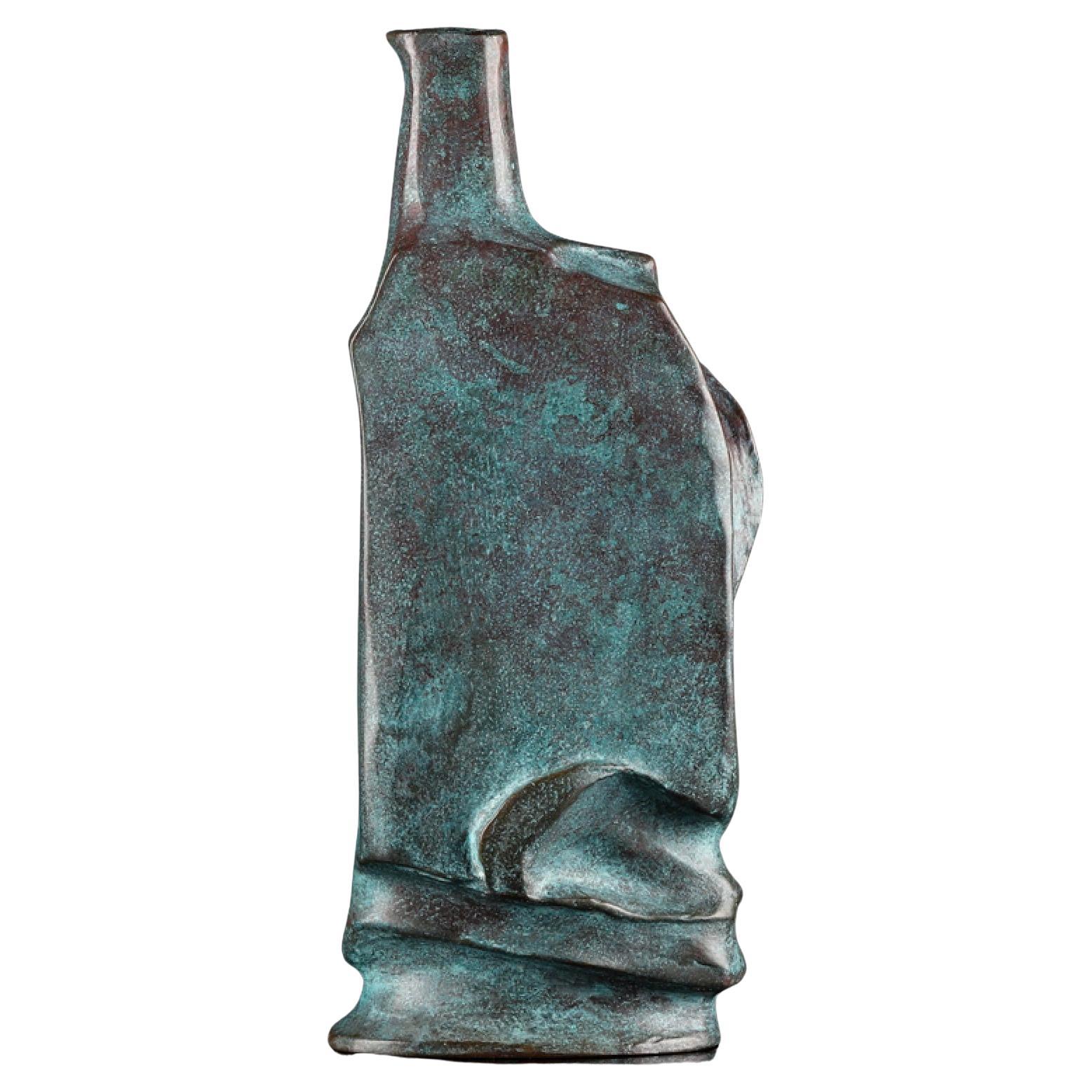 Vase "Kirameki" en bronze patiné bleu par Masuo Ikeda - Edition limitée 42/100 en vente