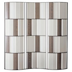 Kiranami Leder und Holzfliesen Raumtrenner