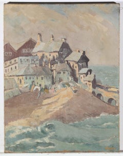 Kirby - Mid 20th Century Oil, Blustery Beach