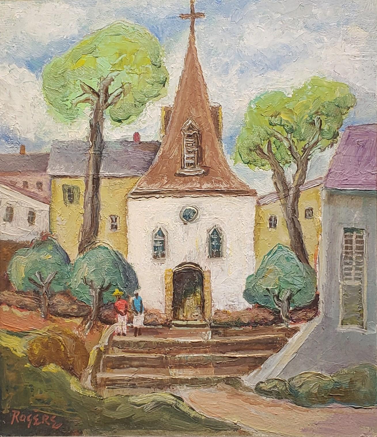 Parrocchia della Louisiana   Pittura a olio  Coltello con tavolozza incorniciata Out in the Countryside