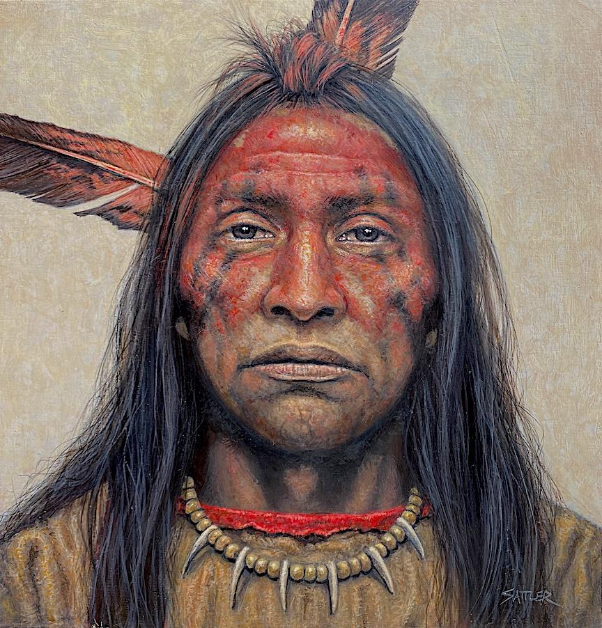 Red Mountain - Painting by Kirby Sattler