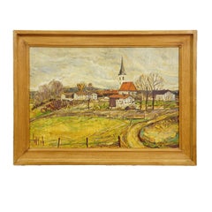 Kirchberg in Tirol, 1978 - Peinture à l'huile par Alexander Michael