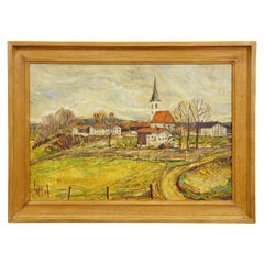 Kirchberg in Tirol, 1978 - Peinture à l'huile par Alexander Michael