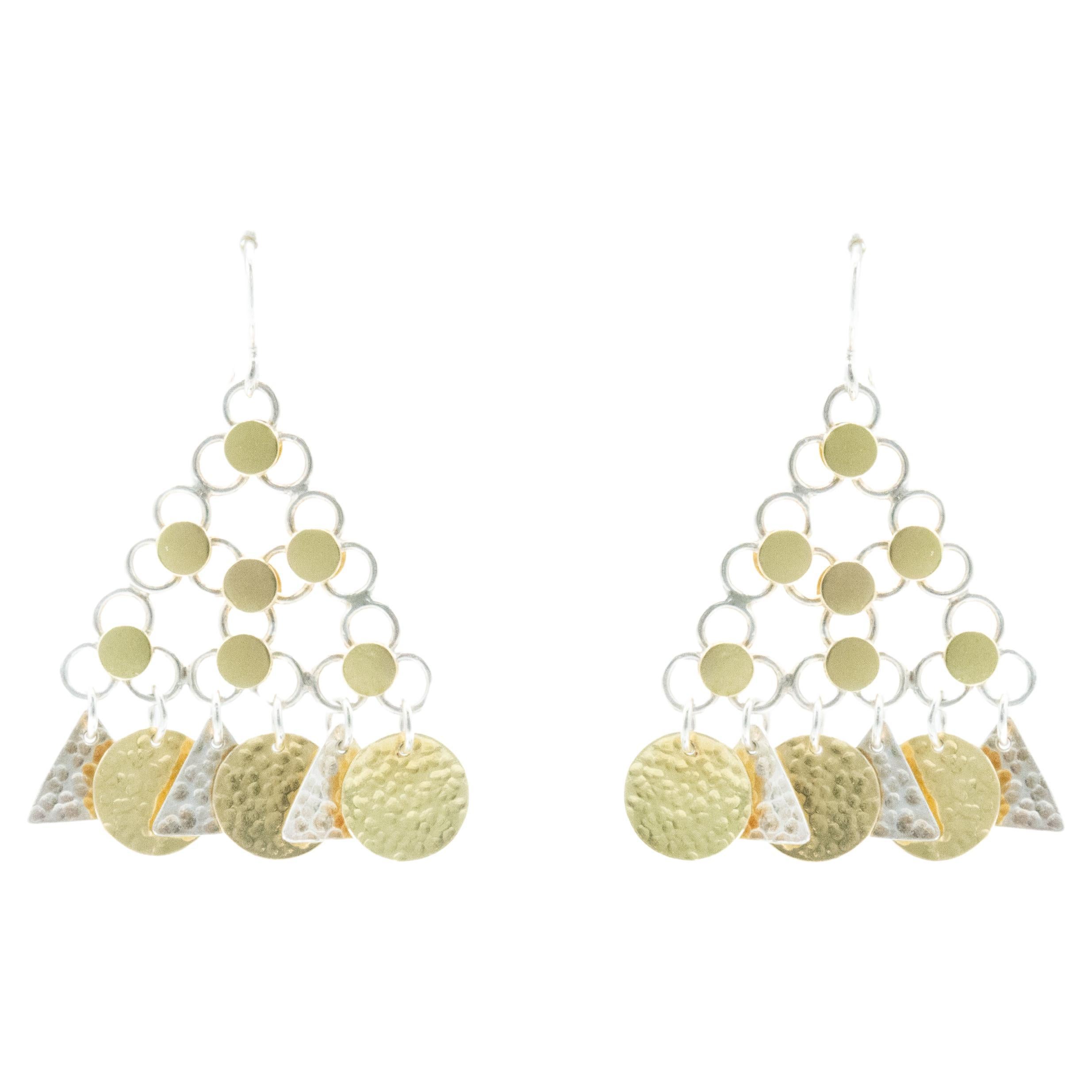 Kirdan Gold  Silver earrings For Sale