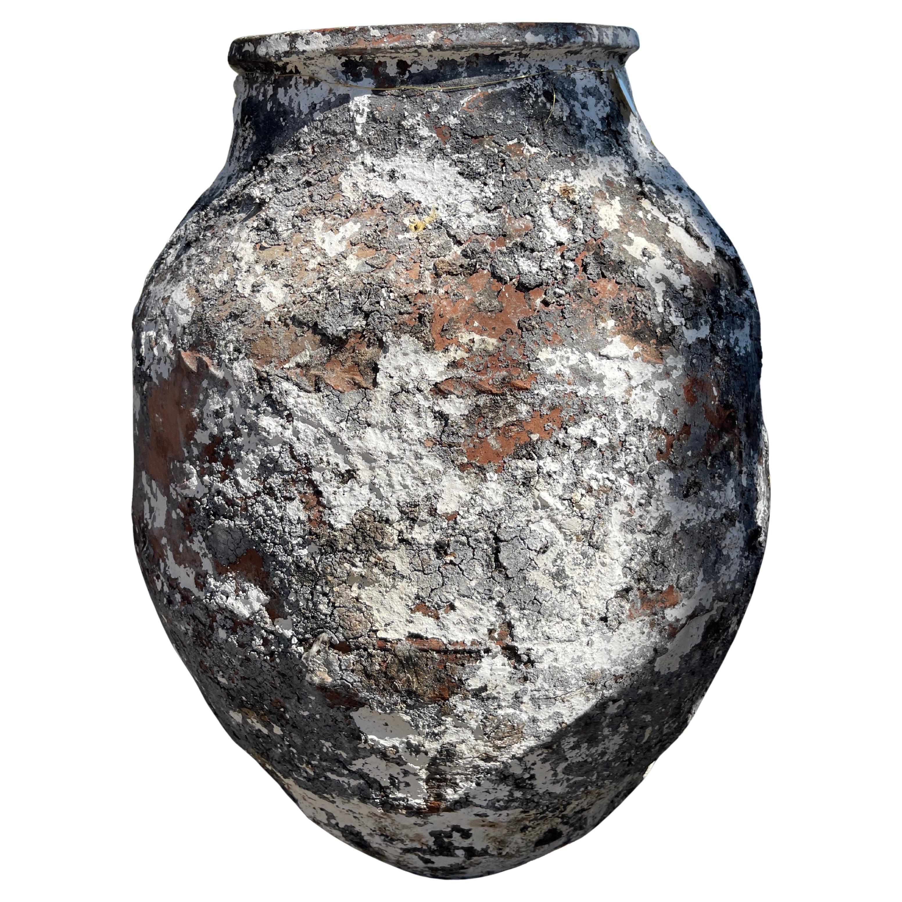 Kireçli Küp (Turkish Limewashed Vase - Large) 1146 For Sale