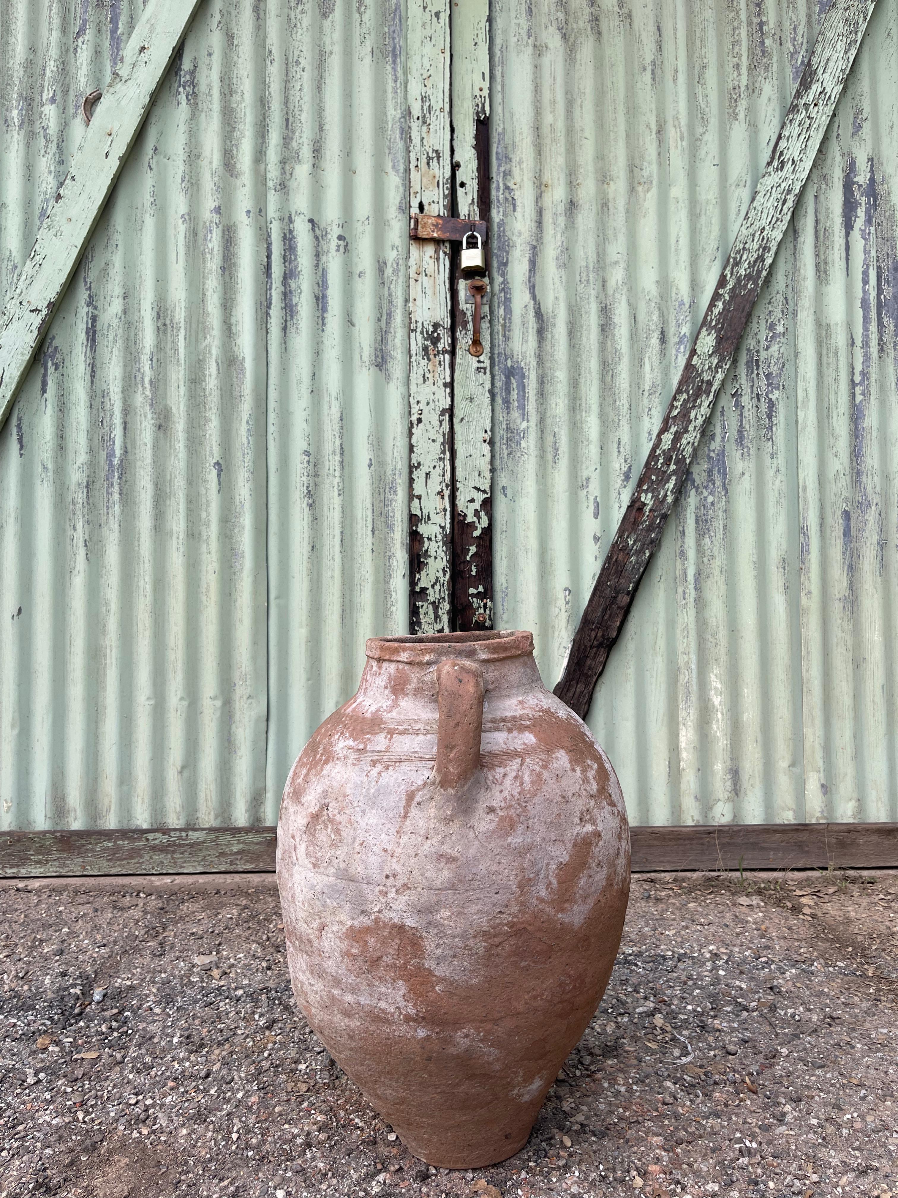 Hand-Crafted Kireçli Küp (Turkish Limewashed Vase - Medium) For Sale