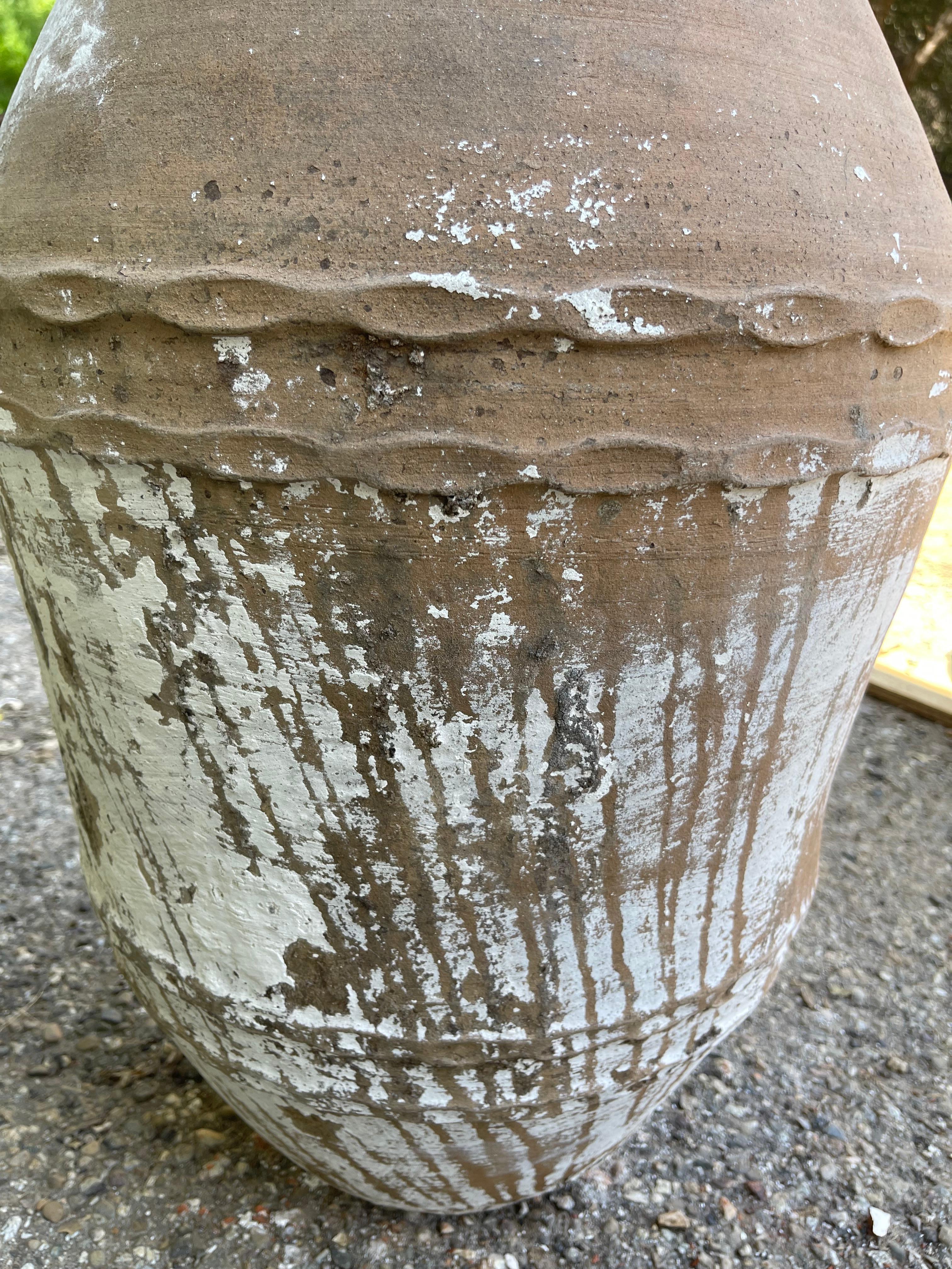 20th Century Kireçli Küp (Turkish Limewashed Vase - Medium) For Sale