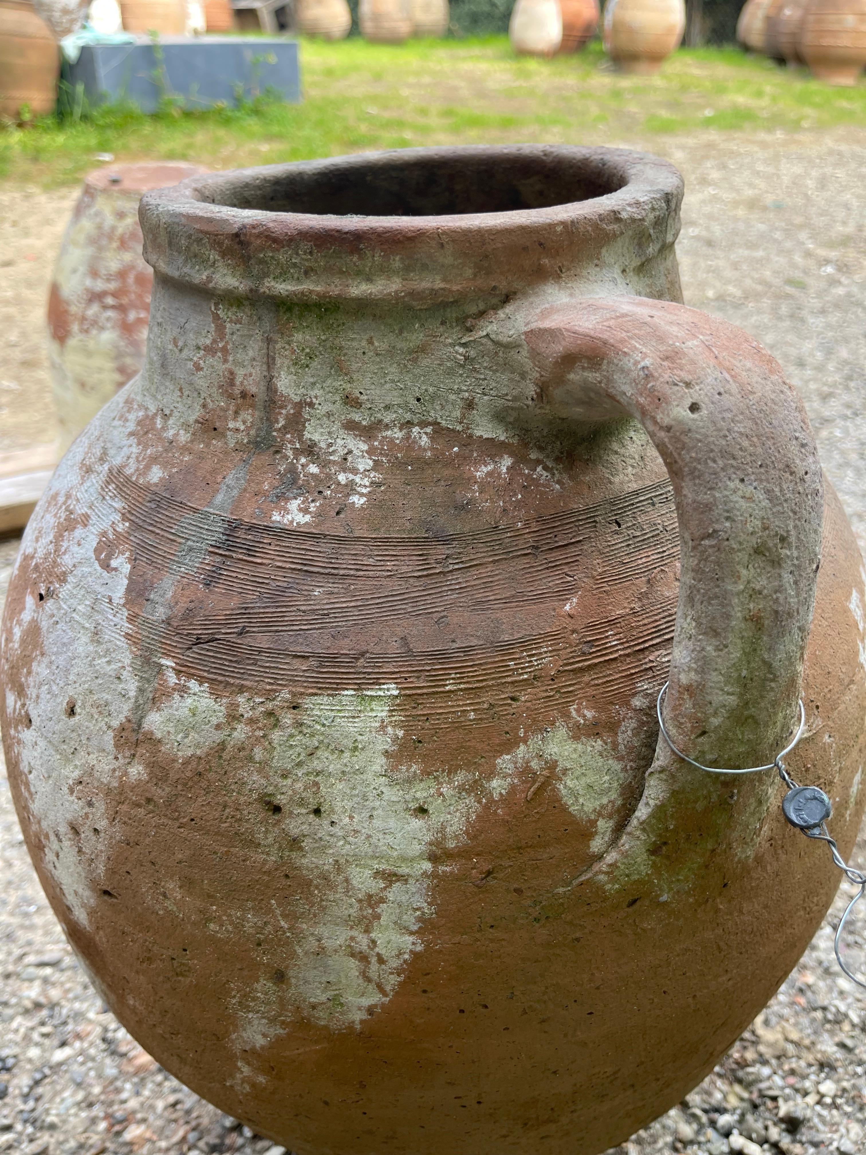 Ceramic Kireçli Küp (Turkish Limewashed Vase - Medium) For Sale