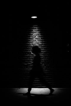 Ghost, Chicago, Silhouette of a Woman, Black and White Photograph, Framed