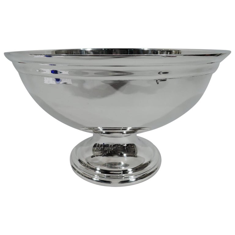 Kirk Art Deco Sterling Silver Centerpiece Punch Bowl For Sale at 1stDibs