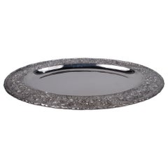 Ovales Tablett aus Sterlingsilber von Kirk Baltimore mit Repousse-Garland, Kirk Baltimore