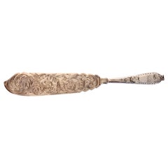 Kirk Cheese Knife, Rare Coin Silver, circa 1830