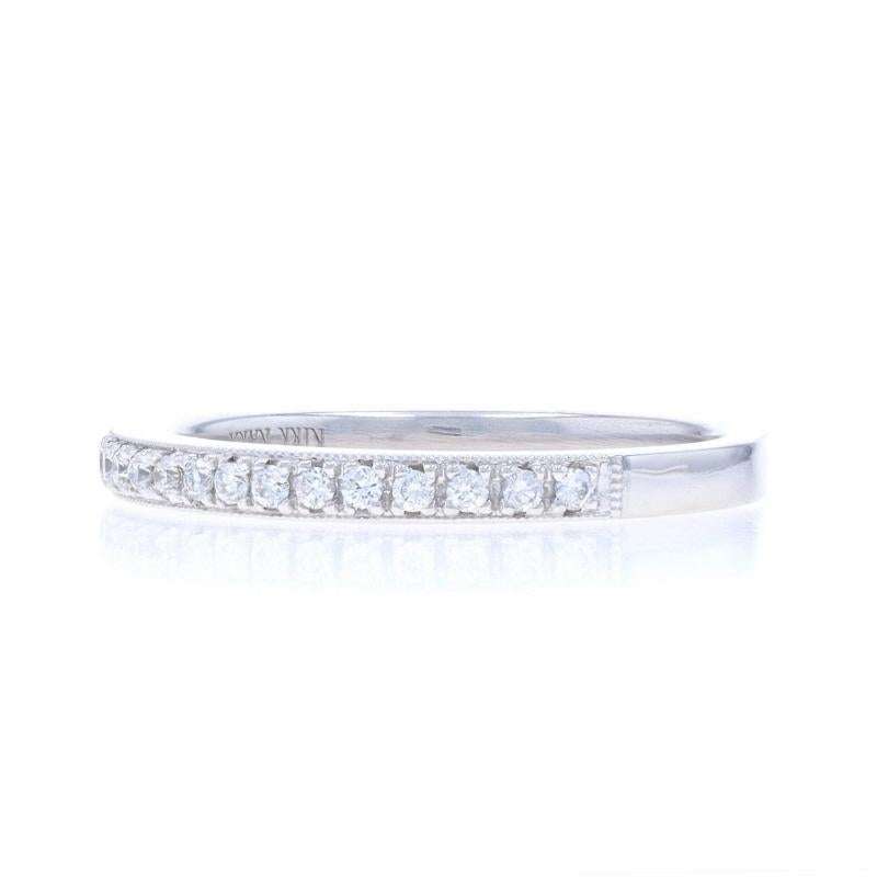 Kirk Kara Diamond Wedding Band - White Gold 18k Round Brilliant .20ctw Ring In Excellent Condition For Sale In Greensboro, NC