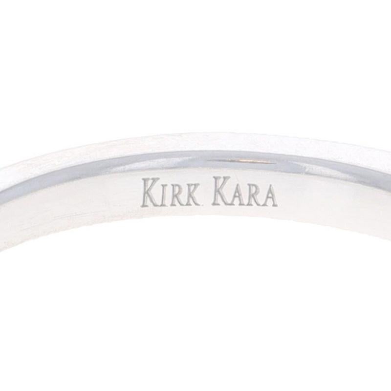 Kirk Kara Diamond Wedding Band - White Gold 18k Round Brilliant .20ctw Ring For Sale 2