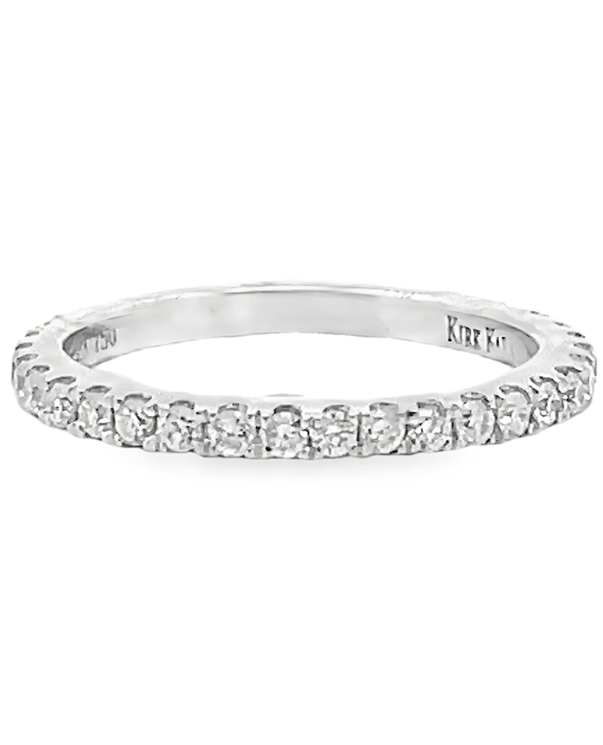 Contemporaneo Kirk Kara K1000D-B Fascia nuziale Carmella con diamanti rotondi da 0,41 carati in vendita