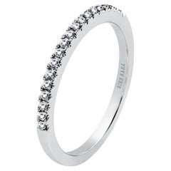 Kirk Kara K1020D-B Stella Wedding Band in 18K White Gold 0.16 Carat Diamonds