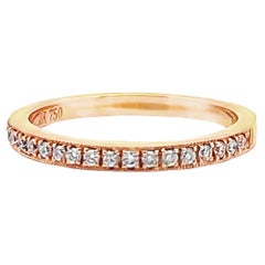 Kirk Kara K1250D-B Angelique 18K Rose Gold Band Ring with Diamonds 0.17 Carats