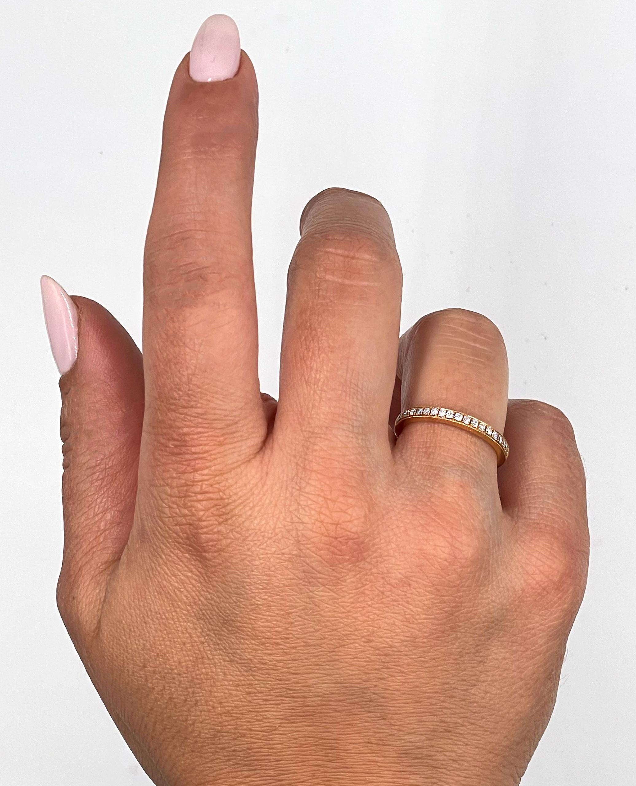 Donna Kirk Kara K1250D-B Anello Angelique in oro rosa 18 carati con diamanti in vendita
