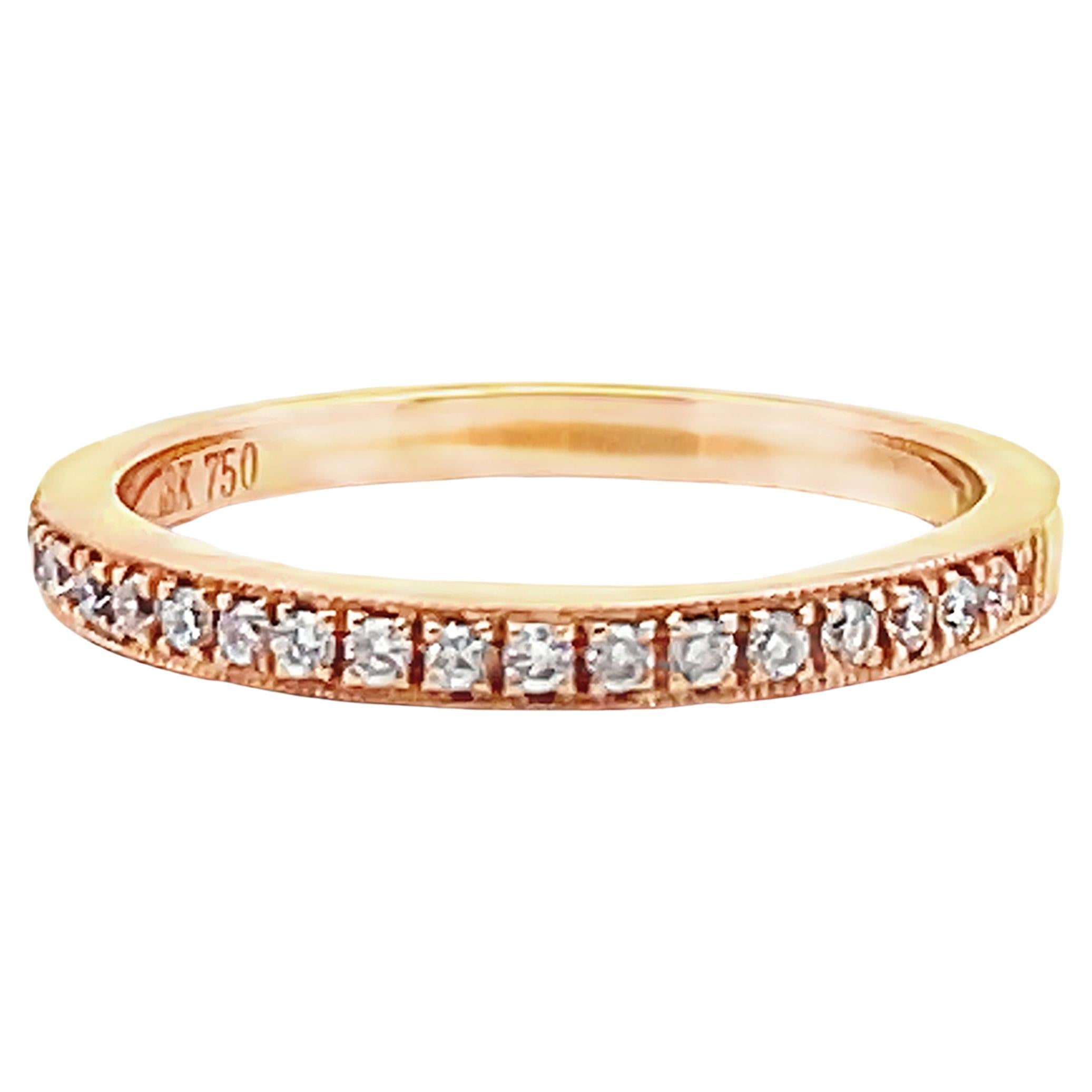 Kirk Kara K1250D-B Angelique 18K Rose Gold Ring mit Diamanten