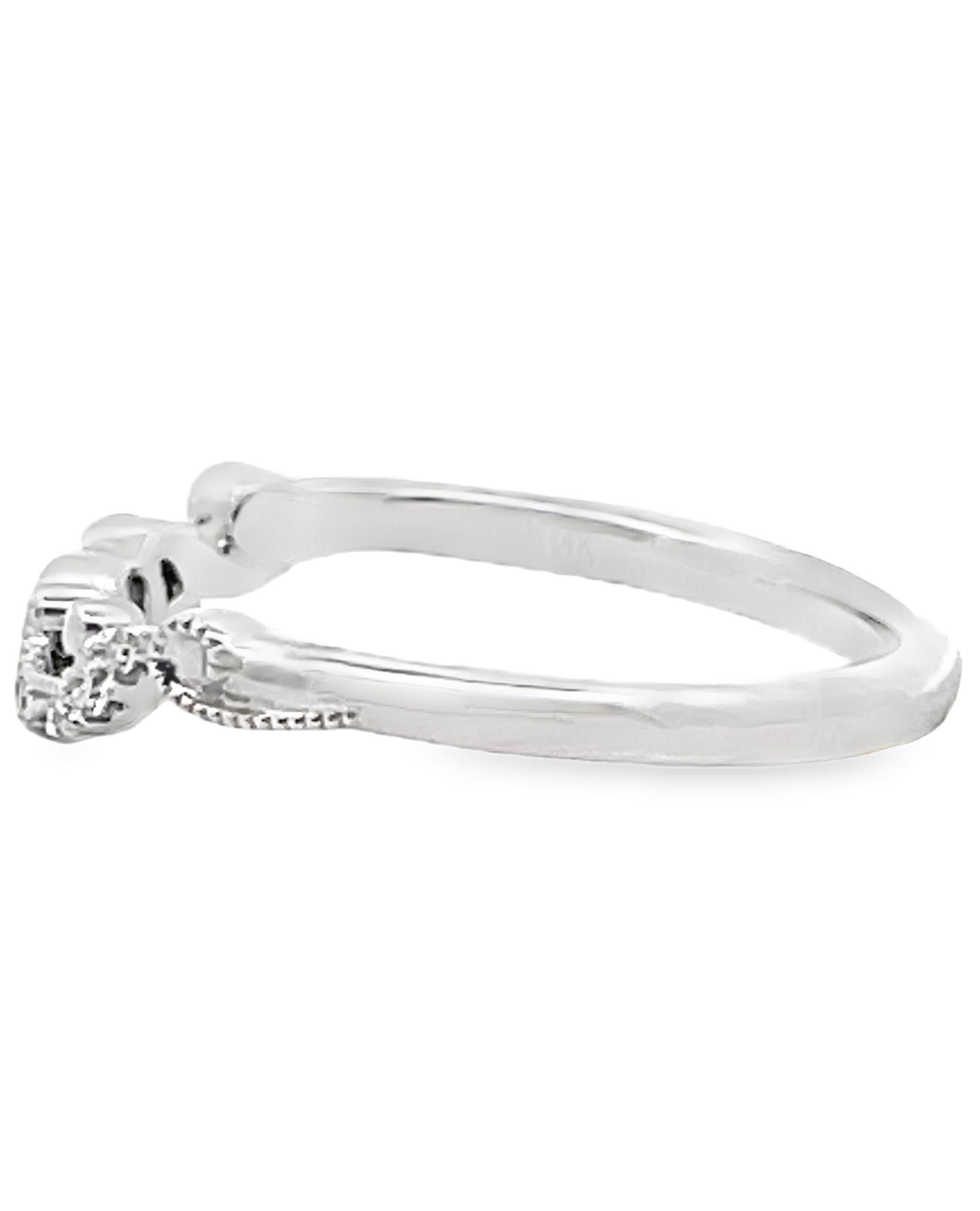 Kirk Kara K413-B Angelique Filigraner Perlenring aus 14K Weißgold mit Diamanten im Zustand „Neu“ im Angebot in Old Tappan, NJ