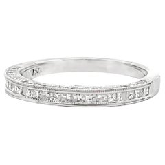 Kirk Kara SS6916-BH Carmella 18K Weißgold handgraviertes Diamantband