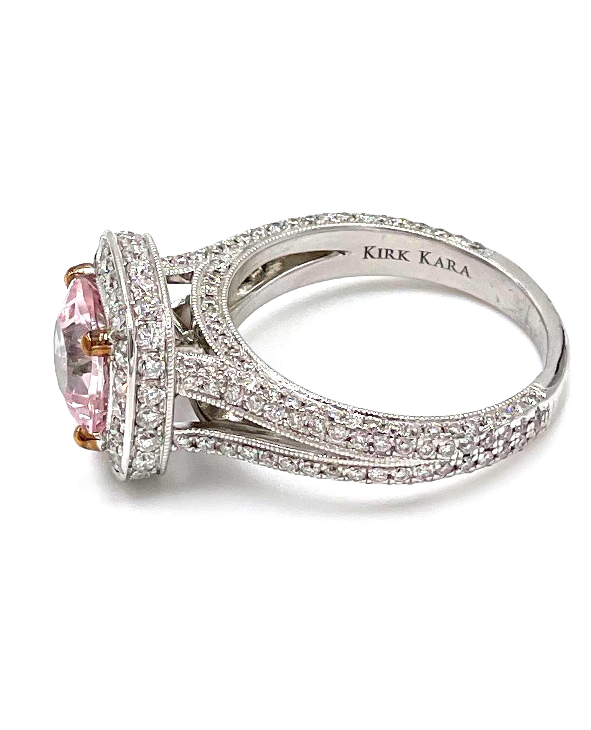 Shining from every angle! This 18K white gold Kirk Kara 