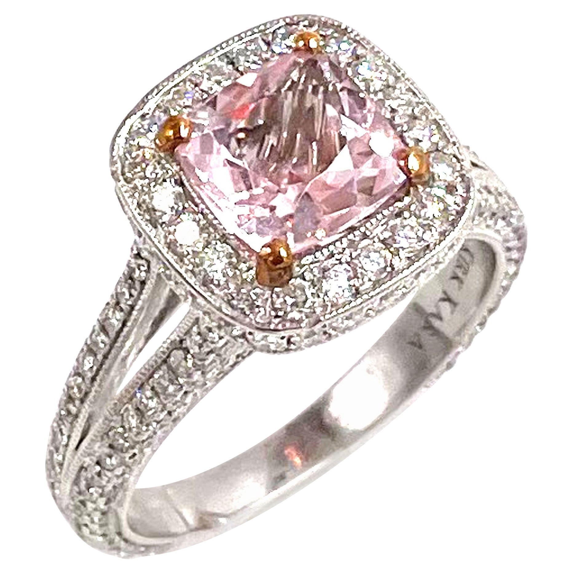 Kirk Kara SS6933B-R Carmella Ring with Morganite