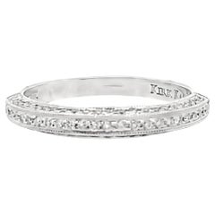 Kirk Kara SS6947A-B1 Carmella Hand Engraved 18K White Gold Diamond Wedding Band
